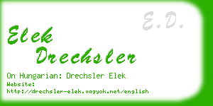 elek drechsler business card